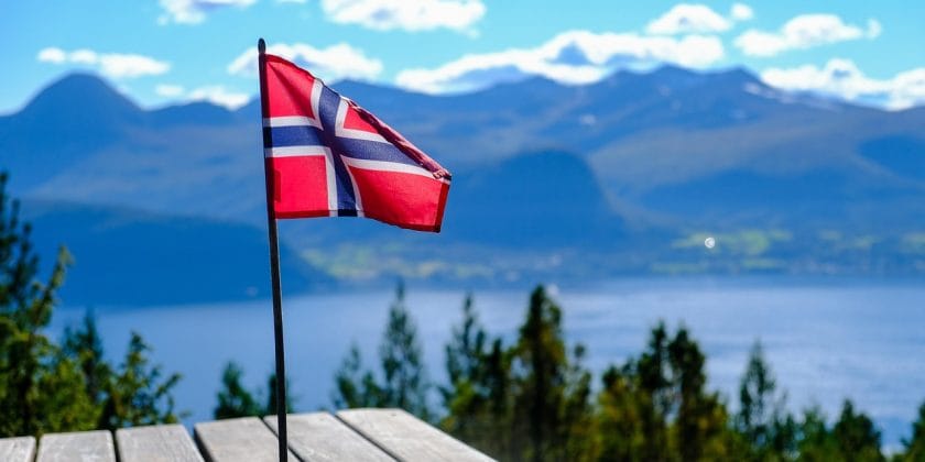 norway, flag, nature, mountain, fjord, travel, scandinavia, landscape