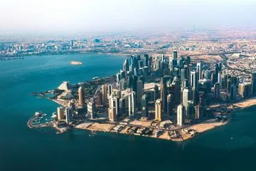 aerial photography of concrete buildings