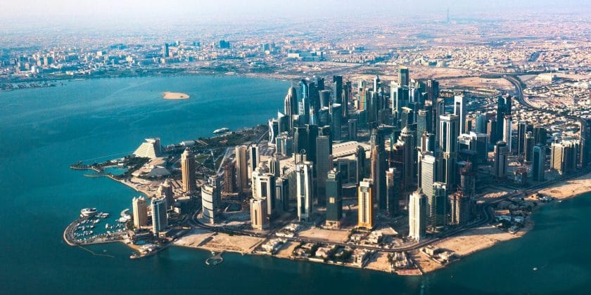 aerial photography of concrete buildings